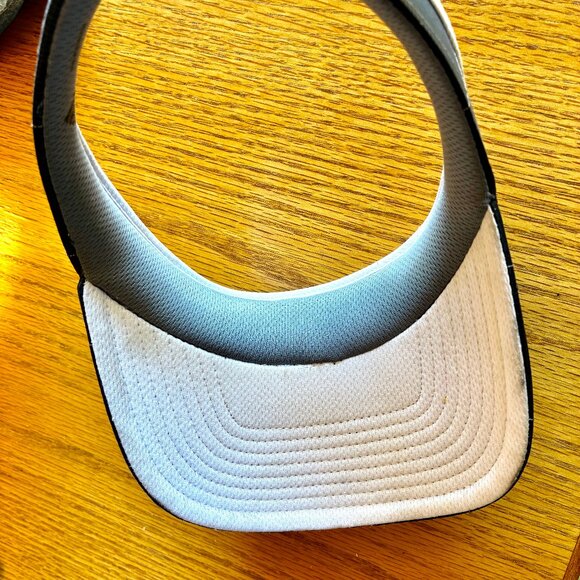 Adidas Sun Visor Hat CLIMALITE Gray Embroidered Logo CLAMP ARMS Unisex - Picture 7 of 11